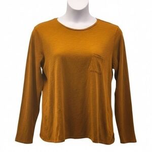 Garnet Hill Organic‎ Pima Cotton Top Ochre XL